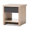 Baxton Studio Jamie Modern Two-Tone Oak and Grey Wood 1-Drawer 1-Shelf Nightstand 138-7708 - alternate 1